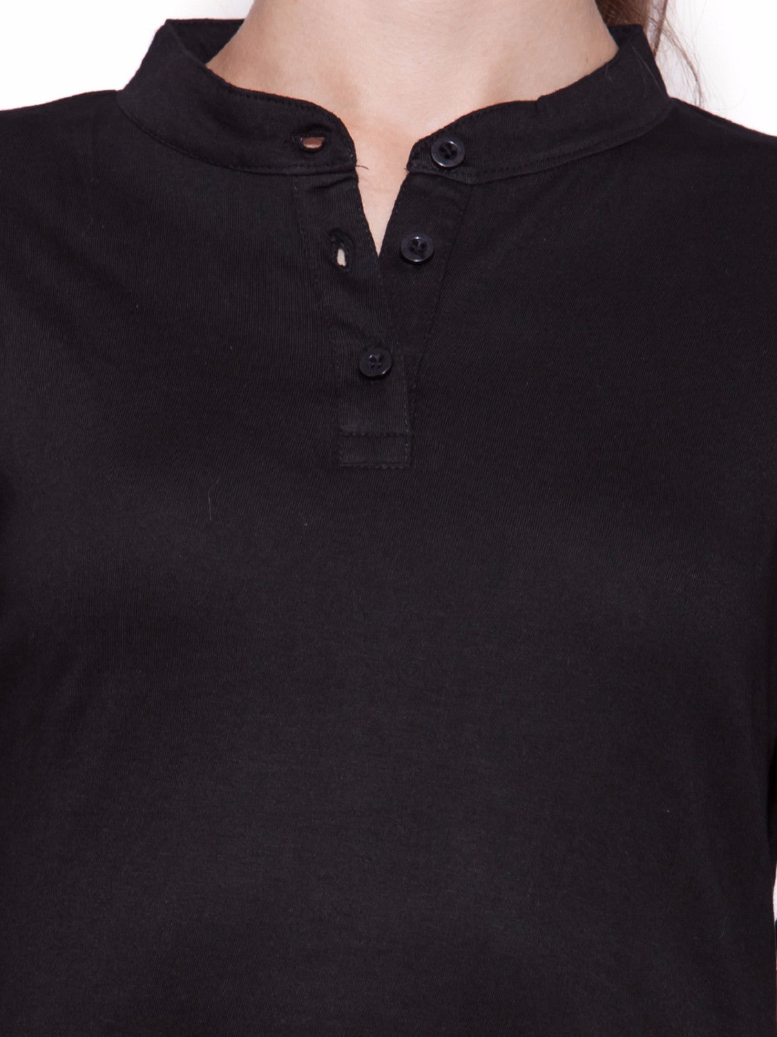 Ap'pulse Women's Long Sleeve Mandarin Polo Tshirt