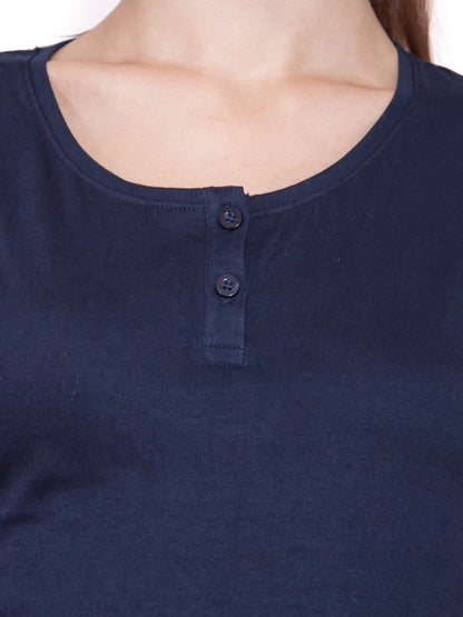 Appulse Women's Sleeveless Henley T-Shirt | Women | Premium Cotton | Activewear | Athleisure