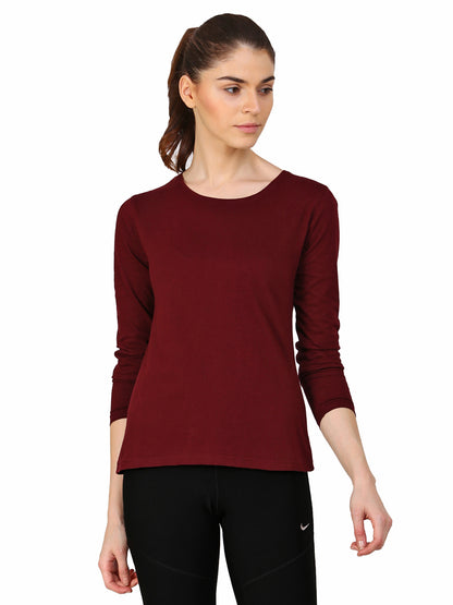 Appulse Women's Long Sleeve Round neck T-Shirt | Women | Premium Cotton | Activewear | Athleisure