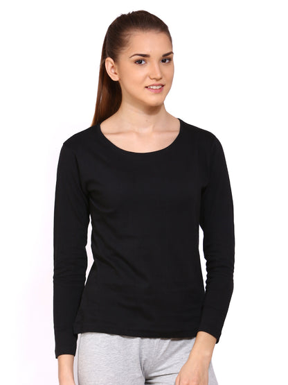 Appulse Women's Long Sleeve Round Neck T-Shirt | Women | Premium Cotton | Activewear | Athleisure