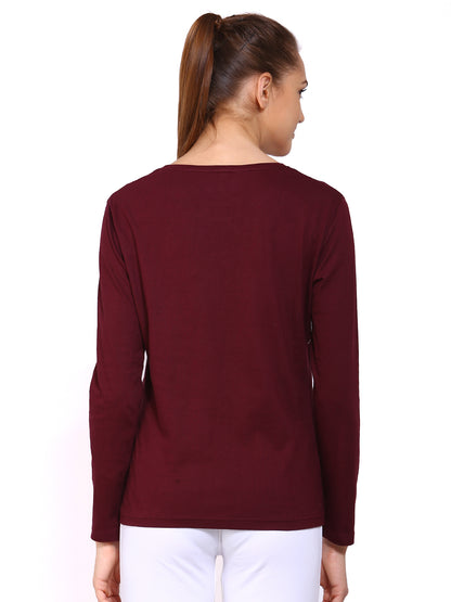 Appulse Women's Long Sleeve Round Neck T-Shirt | Women | Premium Cotton | Activewear | Athleisure