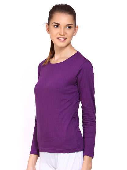 Appulse Women's Long Sleeve Round Neck T-Shirt | Women | Premium Cotton | Activewear | Athleisure