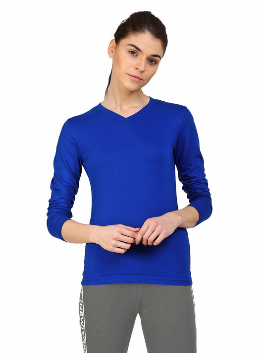 Ap'pulse Women's Long Sleeve V neck Tshirt
