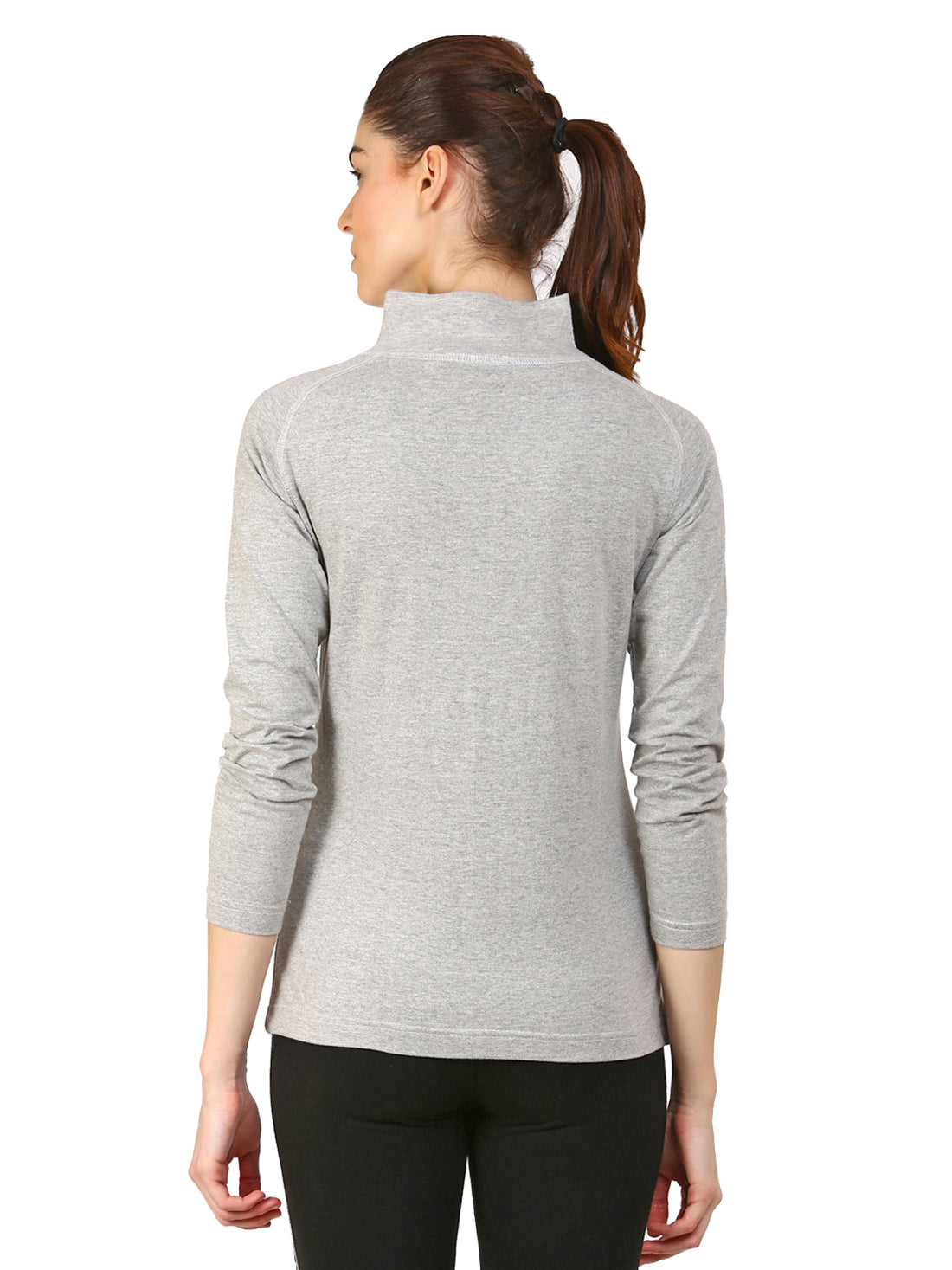 Ap'pulse Women's 1/4 Zip Hineck Raglan Tshirt