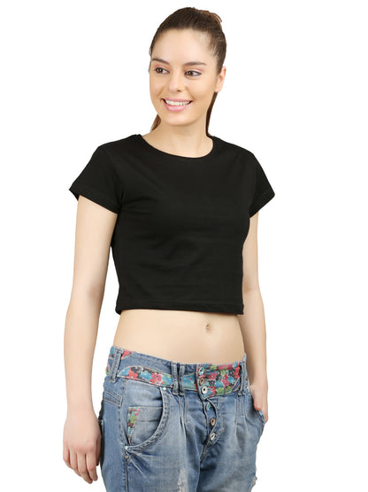 Appulse Women's Short Sleeve Crop Top | Women | Premium Cotton | Activewear | Athleisure