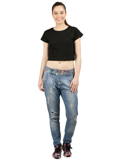 Appulse Women's Short Sleeve Crop Top | Women | Premium Cotton | Activewear | Athleisure