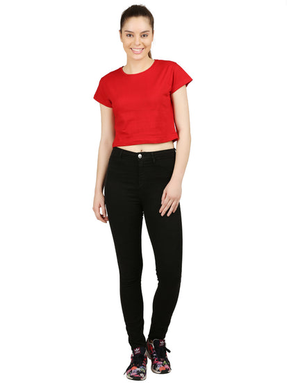 Appulse Women's Short Sleeve Crop Top | Women | Premium Cotton | Activewear | Athleisure