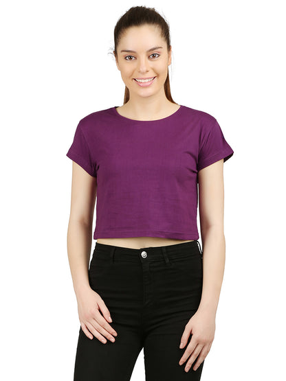 Appulse Women's Short Sleeve Crop Top | Women | Premium Cotton | Activewear | Athleisure