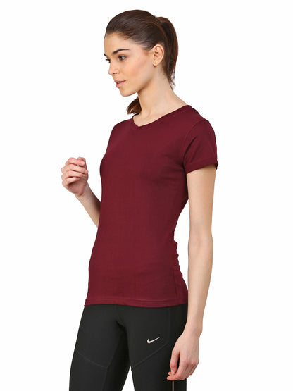 Appulse Women's Short Sleeve V neck T-Shirt | Women | Premium Cotton | Activewear | Athleisure