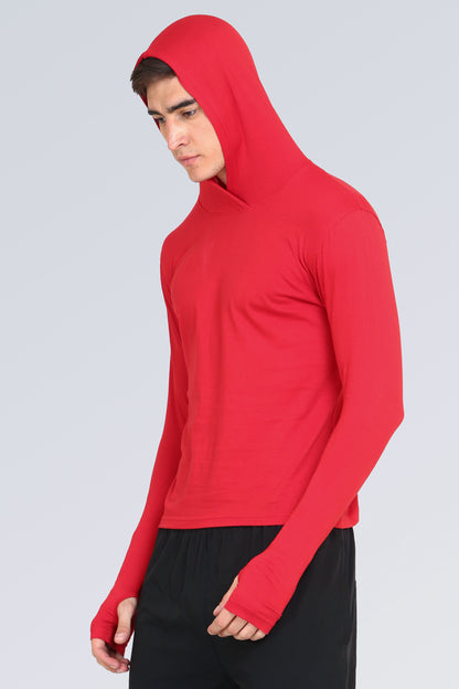 Appulse Men's Hooded Thumb Hole T-Shirt | Men | Premium Cotton | Activewear | Athleisure