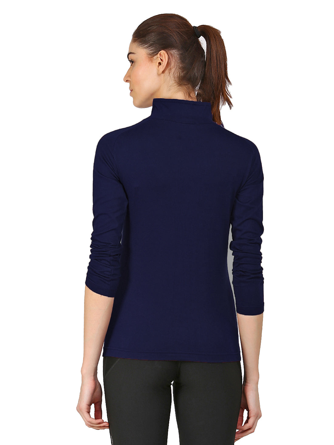 Ap'pulse Women's 1/4 Zip Hineck Raglan Tshirt