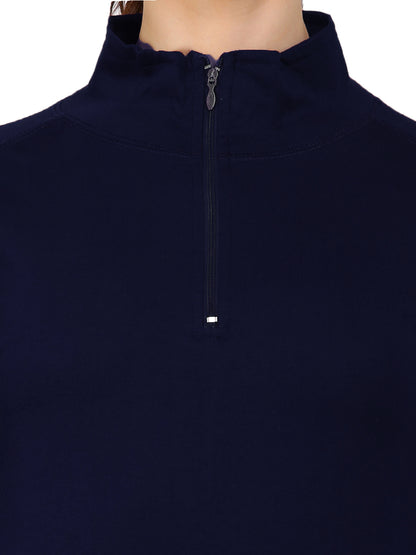 Appulse Women's 1/4 Zip High Neck Raglan T-Shirt | Women | Premium Cotton | Activewear | Athleisure