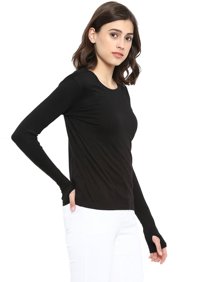 Appulse Women's Long Sleeve Thumb Hole T-Shirt | Women | Premium Cotton | Activewear | Athleisure
