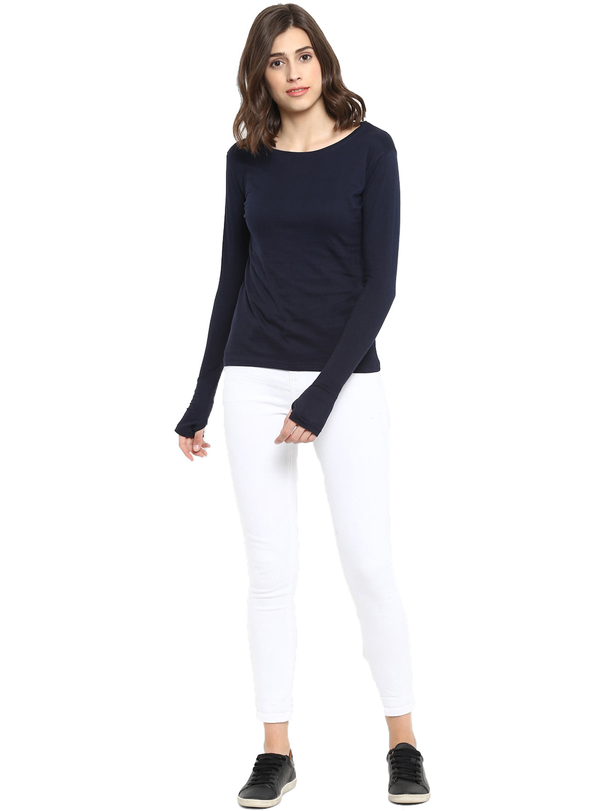 Ap'pulse Women's Long Sleeve Thumbopen Tshirt