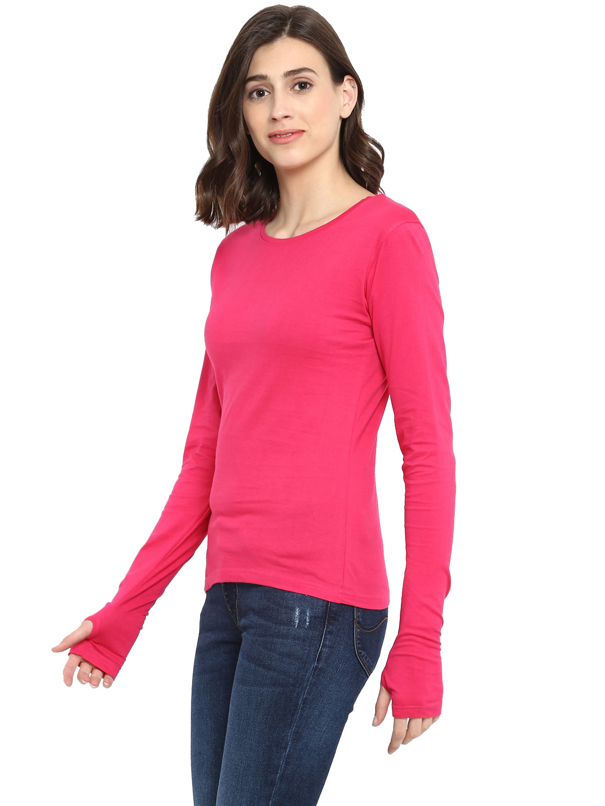 Ap'pulse Women's Long Sleeve Thumbopen Tshirt