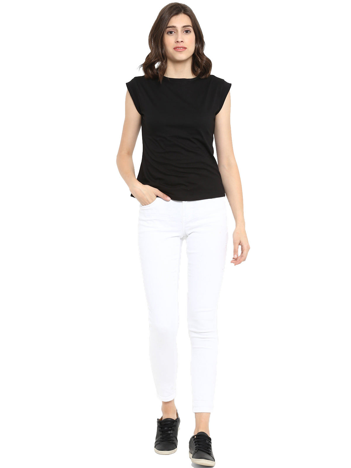 Ap'pulse Women's Cap Sleeve Tshirt