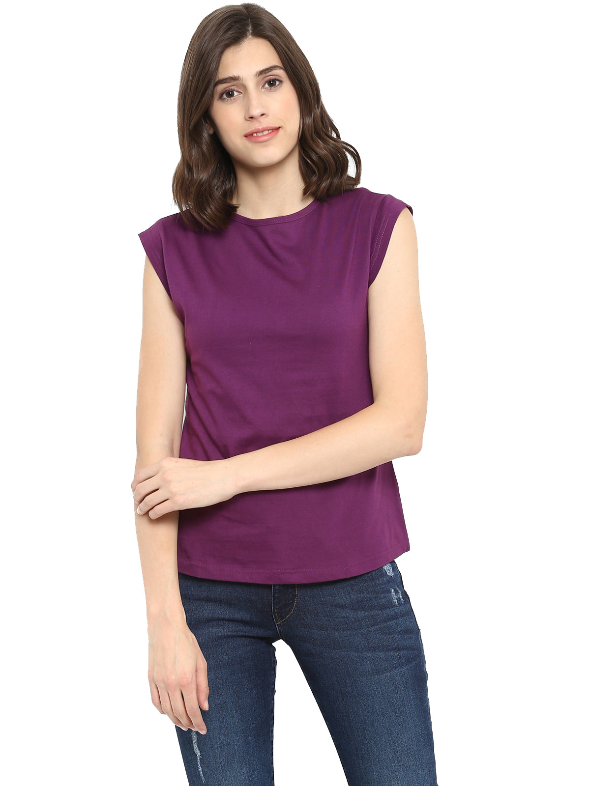 Ap'pulse Women's Cap Sleeve Tshirt