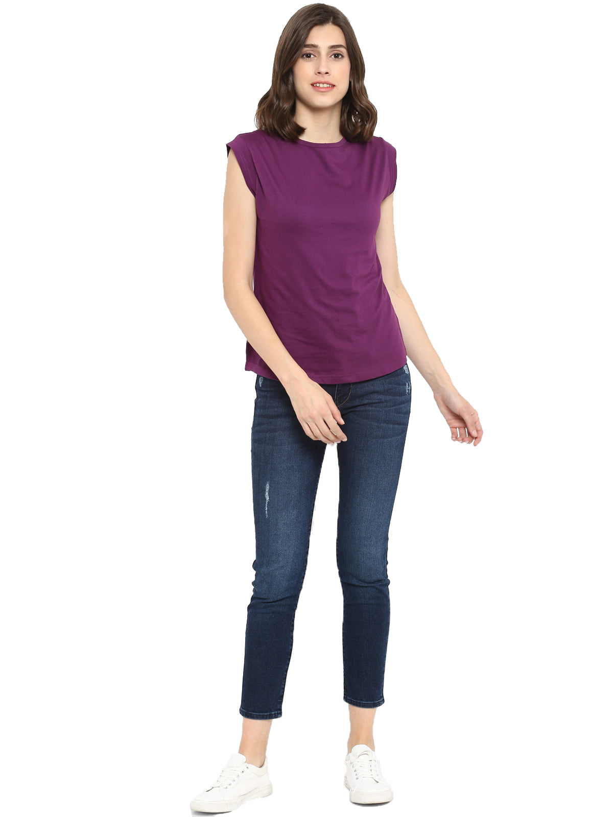 Ap'pulse Women's Cap Sleeve Tshirt