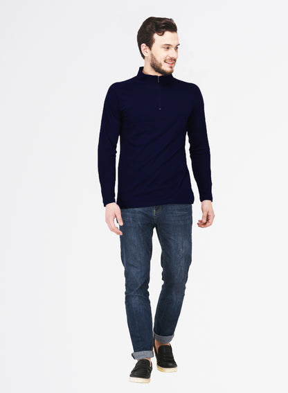Appulse Men's 1/4 High Neck Zipper Raglan T-Shirt | Men | Premium Cotton | Activewear | Athleisure