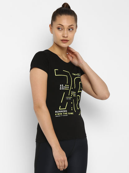Appulse Women's Printed Sport T-Shirt | Women | Premium Cotton | Activewear | Athleisure