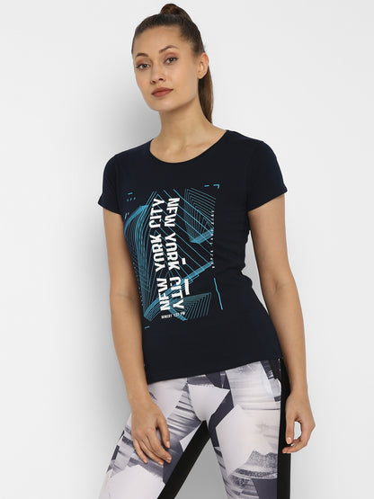 Appulse Women's Printed Sport T-Shirt | Women | Premium Cotton | Activewear | Athleisure