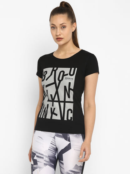 Appulse Women's Printed Sport T-Shirt | Women | Premium Cotton | Activewear | Athleisure