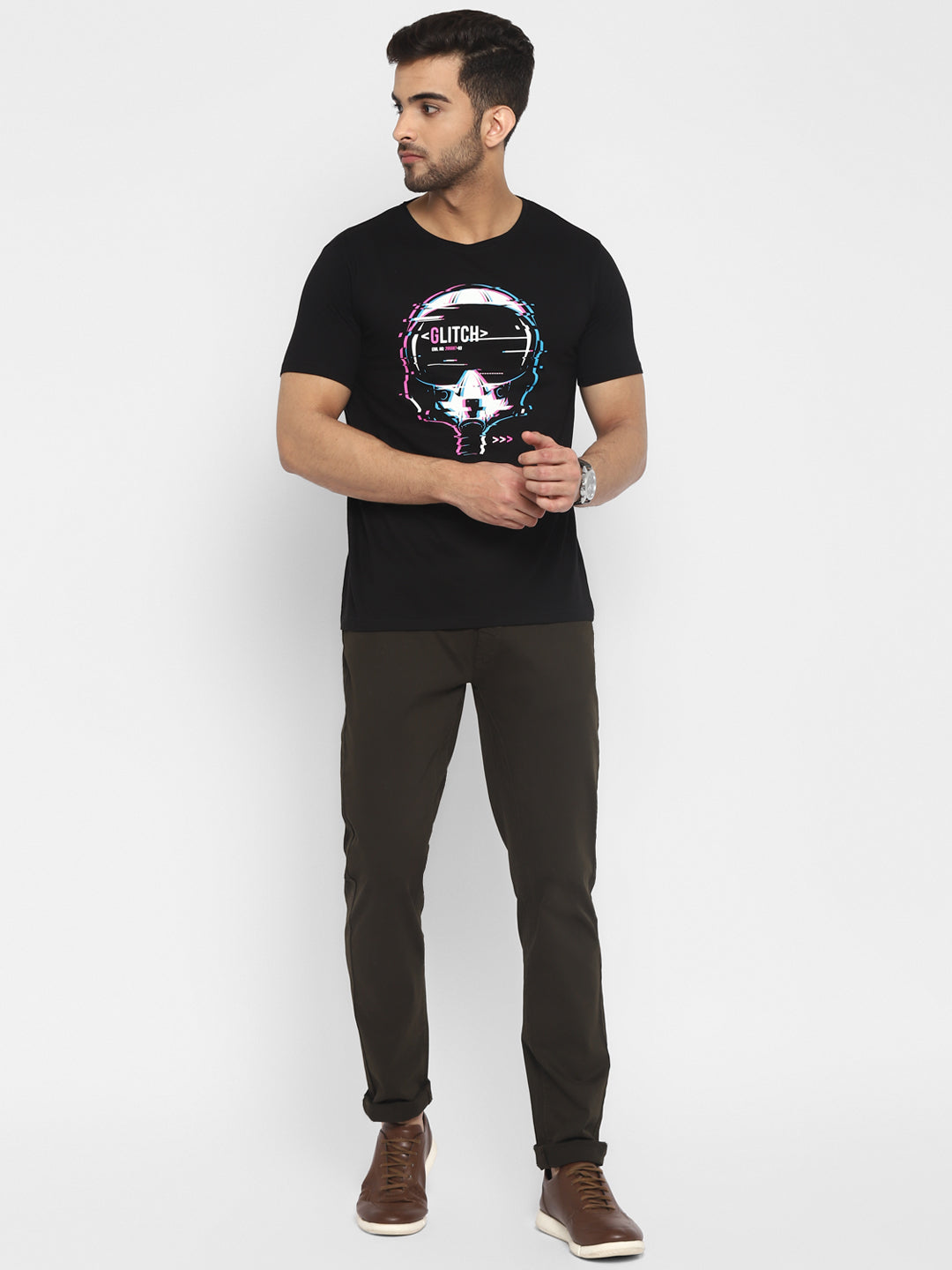 Ap'pulse Men's Short Sleeve Round Neck Printed Tshirt