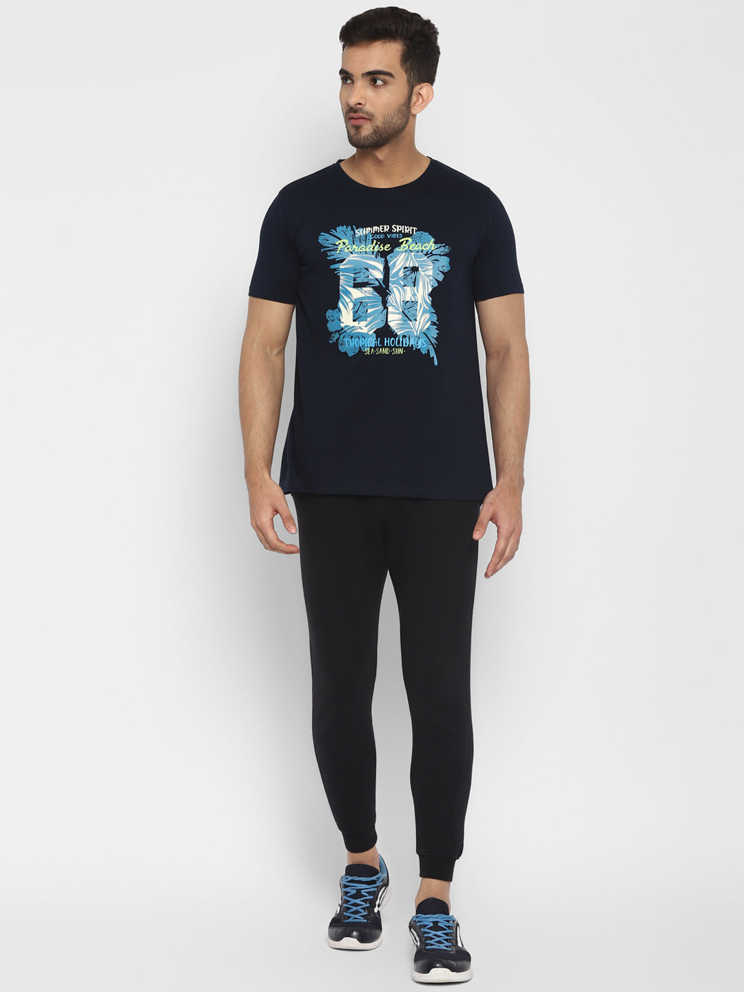 Ap'pulse Men's Short Sleeve Round Neck Printed Tshirt