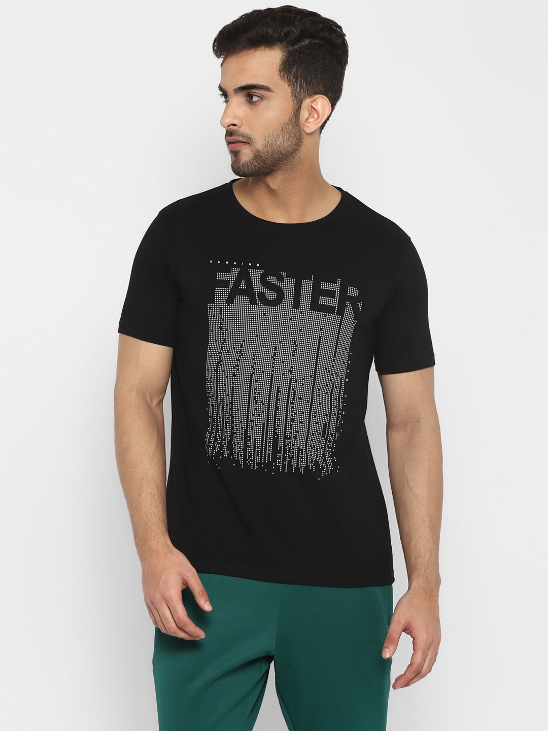 Ap'pulse Men's Short Sleeve Round Neck Printed Tshirt