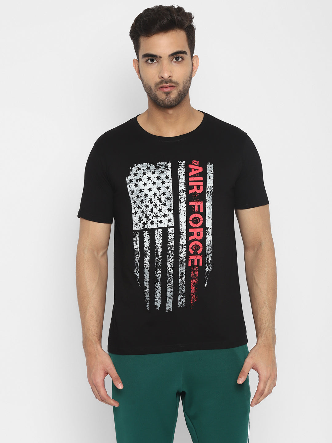 Ap'pulse Men's Short Sleeve Round Neck Printed Tshirt