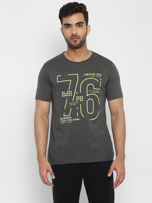 Ap'pulse Men's Short Sleeve Round Neck Printed Tshirt