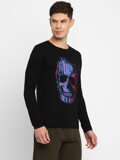 Appulse Men's Round Neck Long Sleeve Printed T-Shirt | Men | Premium Cotton | Activewear | Athleisure