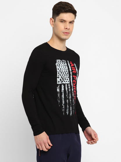 Appulse Men's Round Neck Long Sleeve Printed T-Shirt | Men | Premium Cotton | Activewear | Athleisure