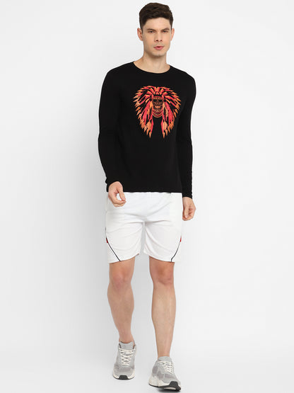Appulse Men's Round Neck Long Sleeve Printed T-Shirt | Men | Premium Cotton | Activewear | Athleisure