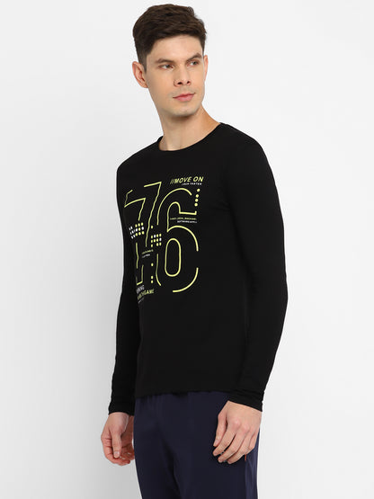 Appulse Men's Round Neck Long Sleeve Printed T-Shirt | Men | Premium Cotton | Activewear | Athleisure