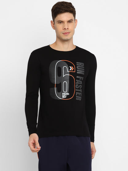 Appulse Men's Round Neck Long Sleeve Printed T-Shirt | Men | Premium Cotton | Activewear | Athleisure