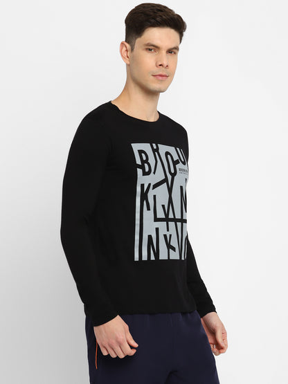 Appulse Men's Round Neck Long Sleeve Printed T-Shirt | Men | Premium Cotton | Activewear | Athleisure