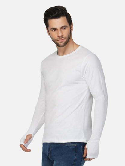 Appulse Men's Round Neck Long Sleeve Thumb Hole T-Shirt | Men | Premium Cotton | Activewear | Athleisure