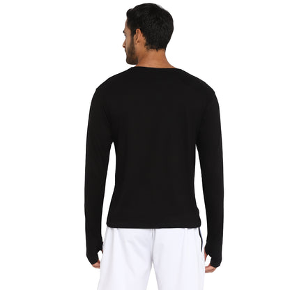 Appulse Men's Printed Long Sleeve Thumb Hole Round Neck T-Shirt | Men | Premium Cotton | Activewear | Athleisure