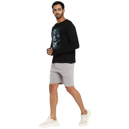 Appulse Men's Printed Long Sleeve Thumb Hole Round Neck T-Shirt | Men | Premium Cotton | Activewear | Athleisure