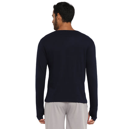 Appulse Men's Printed Long Sleeve Thumb Hole Round Neck T-Shirt | Men | Premium Cotton | Activewear | Athleisure