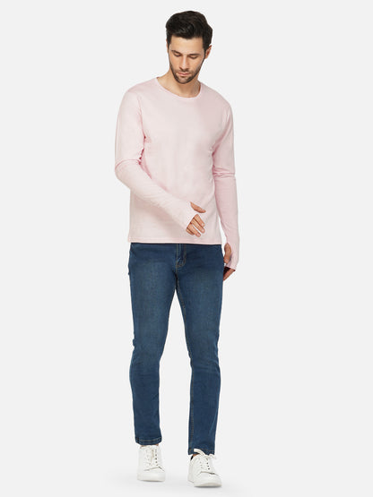 Appulse Men's Round Neck Long Sleeve Thumb Hole T-Shirt | Men | Premium Cotton | Activewear | Athleisure