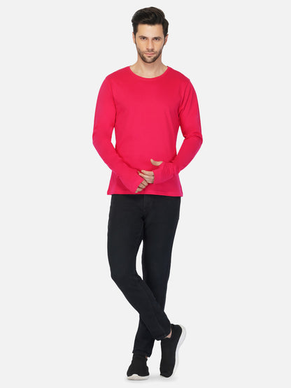 Appulse Men's Round Neck Long Sleeve Thumb Hole T-Shirt | Men | Premium Cotton | Activewear | Athleisure