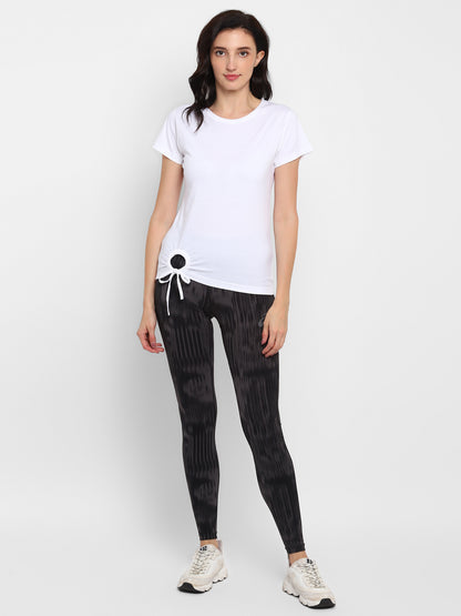 Appulse Women's Round Neck T-Shirt with Bottom Knot | Women | Premium Cotton | Activewear | Athleisure