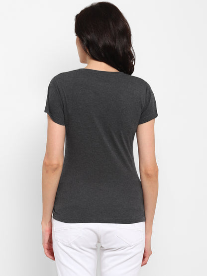 Appulse Women's Round Neck T-Shirt with Bottom Knot | Women | Premium Cotton | Activewear | Athleisure