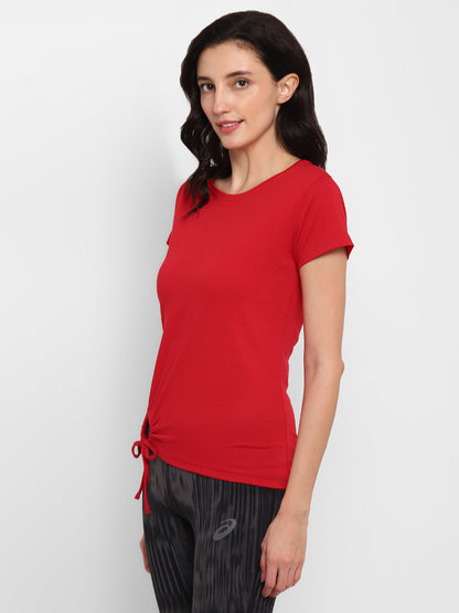 Appulse Women's Round Neck T-Shirt with Bottom Knot | Women | Premium Cotton | Activewear | Athleisure