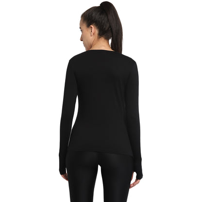 Appulse Women's Printed Long Sleeve Thumb Hole Round Neck T-Shirt | Women | Premium Cotton | Activewear | Athleisure