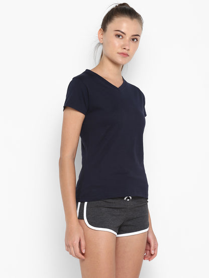 Appulse Women's Short Sleeve V Neck T-Shirt | Women | Premium Cotton | Activewear | Athleisure