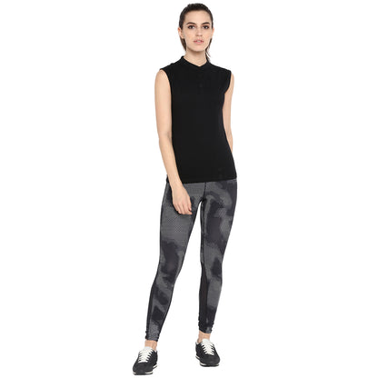 Appulse Women's Sleeveless Mandarin Collar T-Shirt | Women | Premium Cotton | Activewear | Athleisure