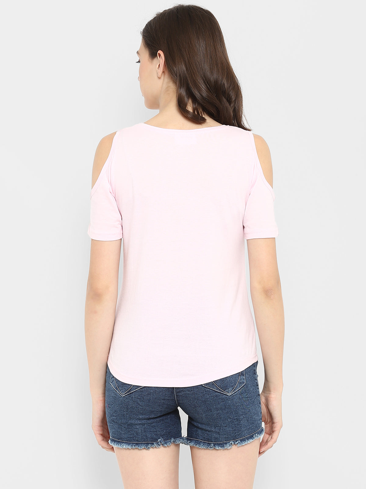 Appulse Women's Round Neck Cold Shoulder T-Shirt | Women | Premium Cotton | Activewear | Athleisure